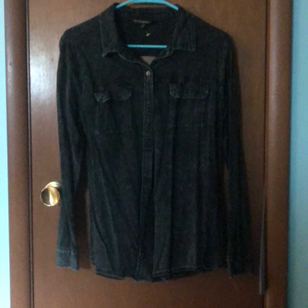 Olive green button up shirt